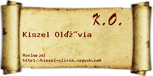 Kiszel Olívia névjegykártya